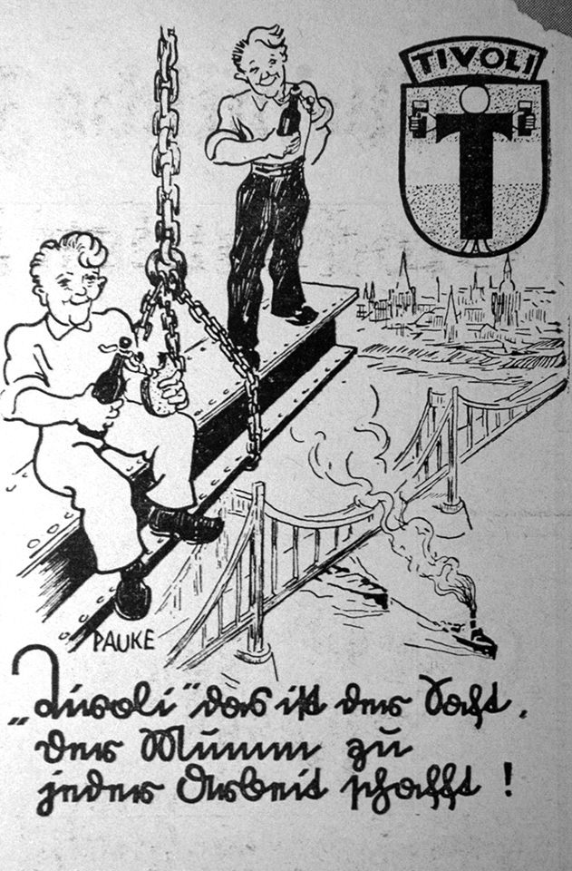 Reklame der Tivoli-Brauerei in der Festschrift. Reproduktion: Ingrid Schupetta