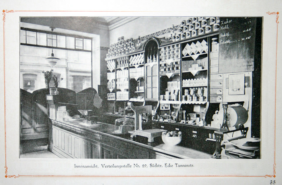 Laden der »Konsumgenossenschaft Niederrhein«. Repro: Ingrid Schupetta